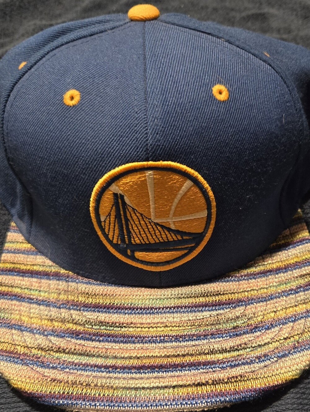 Golden State Warriors Navy & Yellow Snapback Hat